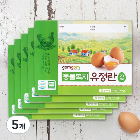 곰곰 동물복지 유정란 20구, 5개
