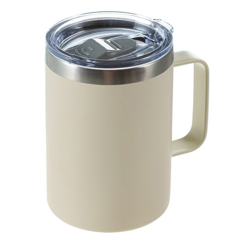 코멧 심플 보온 보냉 텀블러 컵, 아이보리, 475ml