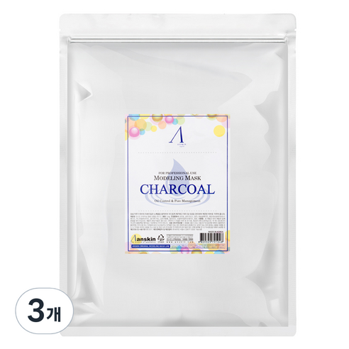 안스킨 오리지날 참숯 모델링팩 1kg, 3개, 1개입
