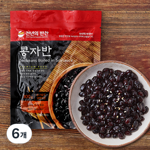 천년의반찬 콩자반, 300g, 6개