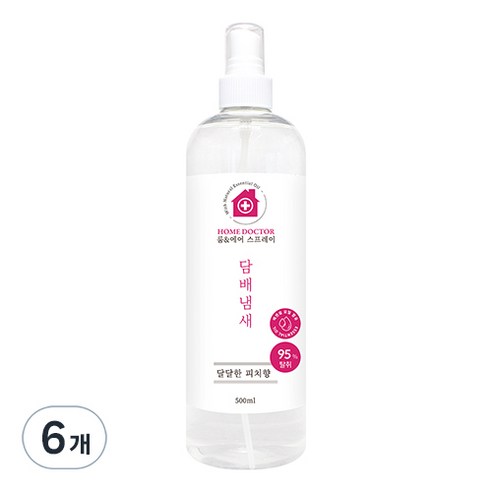 더허브샵 홈닥터 룸 앤 에어 탈취 스프레이 담배냄새 본품, 6개, 500ml