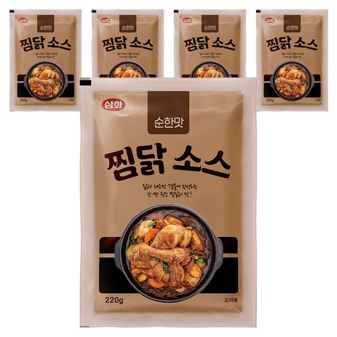 삼화식품 순한맛 찜닭 소스, 220g, 5개
