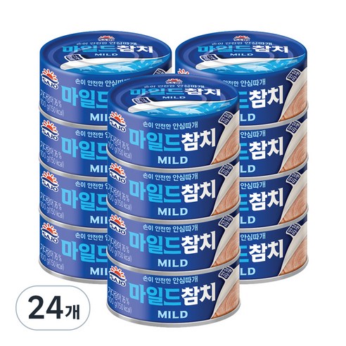 사조 마일드 참치 안심따개, 24개, 100g