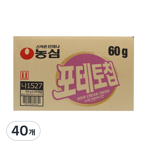 포테토칩 사워크림어니언, 40개, 60g