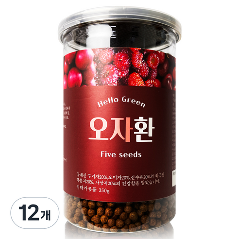 헬로우그린 오자환 통, 350g, 12개