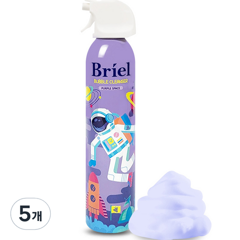 브리엘 퍼플 스페이스 버블 클렌저 누들타입 포도향, 5개, 300ml