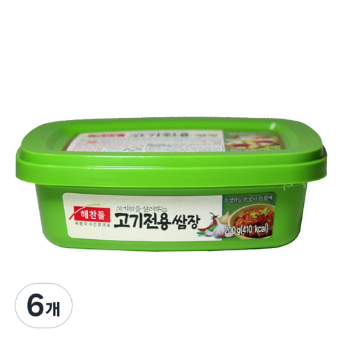 해찬들 고기전용 쌈장, 200g, 6개