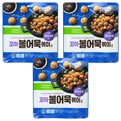 풀무원 꼬마 볼어묵 볶이, 3개, 283g