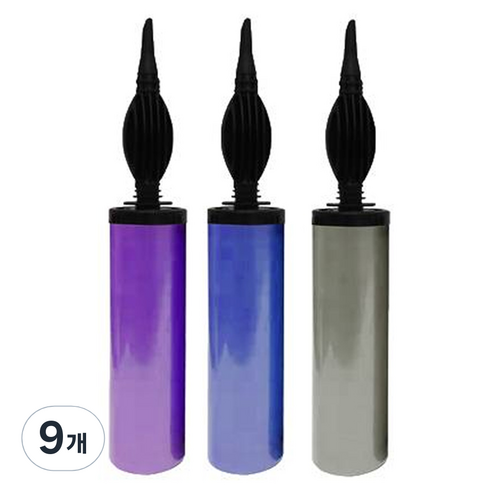 아가플러스 유광 칼라 핸드 공기 펌프, 랜덤발송, 9개