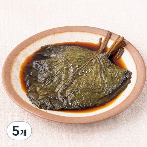 초록들 생깻잎 간장절임, 300g, 5개