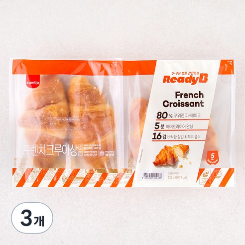삼립 레디비 프렌치 크루아상 4개입, 225g, 3개