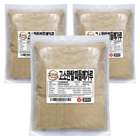 복이네먹거리 고소한 탈피 들깨가루, 500g, 3개