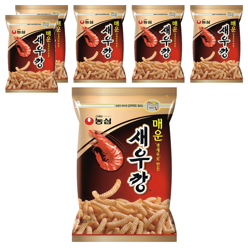 매운 새우깡, 6개, 400g