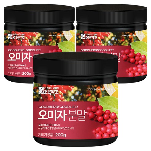 조은약초 오미자가루, 200g, 3개