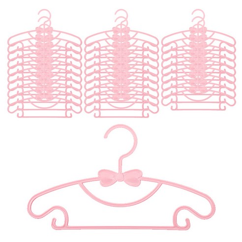 아이끌레 아동용 러블리 2in1 옷걸이, 핑크, 60개