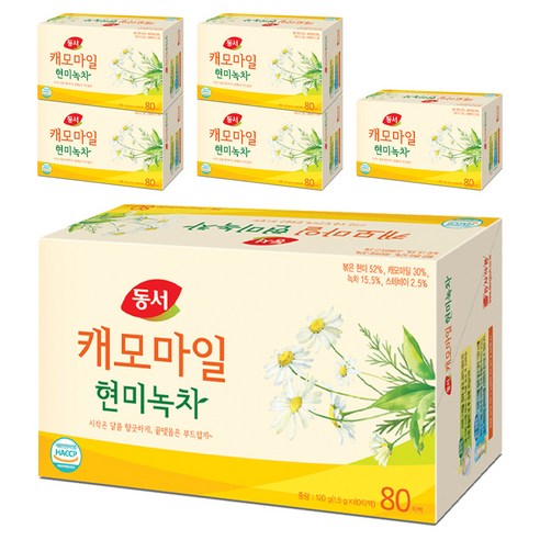 동서 캐모마일 현미녹차, 1.5g, 80개입, 6개