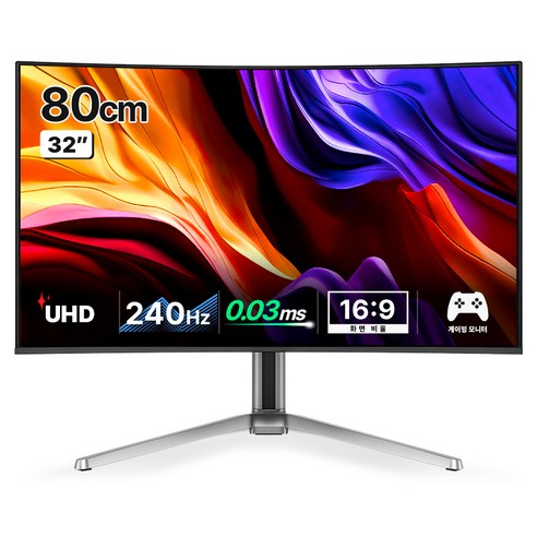 한성컴퓨터 UHD QD OLED 리얼 240Hz USB C타입 게이밍 커브드 모니터, 80.01cm, TFG32U24VL(일반)