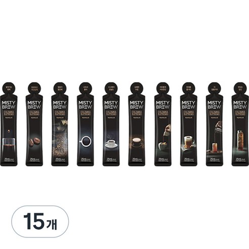 미스티브루 콜롬비아 수프리모 액상 스틱 더치커피, 25ml, 10개입, 15개