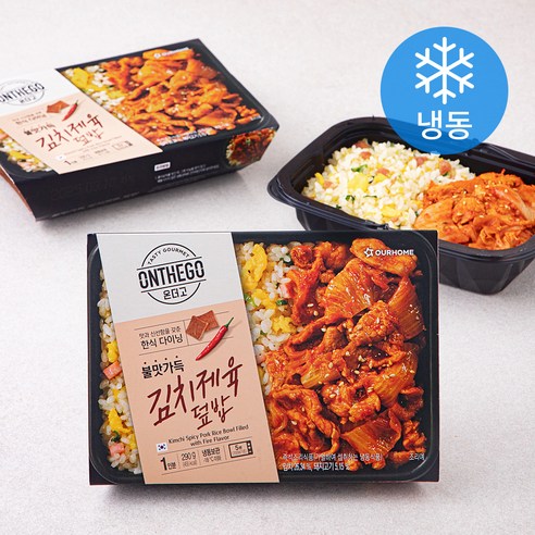 온더고 김치제육덮밥 (냉동), 3개, 290g 단백질도시락