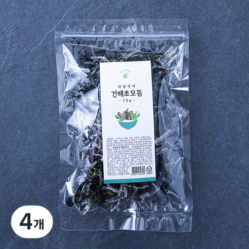바다가 차린 식탁 5가지 건해초 모듬, 70g, 4개