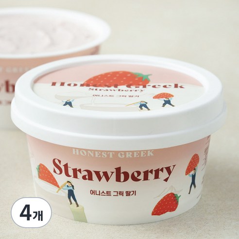 어니스트그릭 딸기, 100g, 1개입, 4개