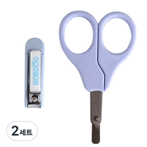 리틀밥독 유아용 위생용품세트 손톱깎이+손톱가위, 2세트