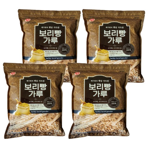 햇살나래 보리빵가루, 1kg, 4개