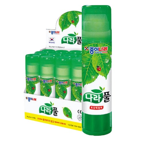 종이나라 투명나라풀, 35g, 12개