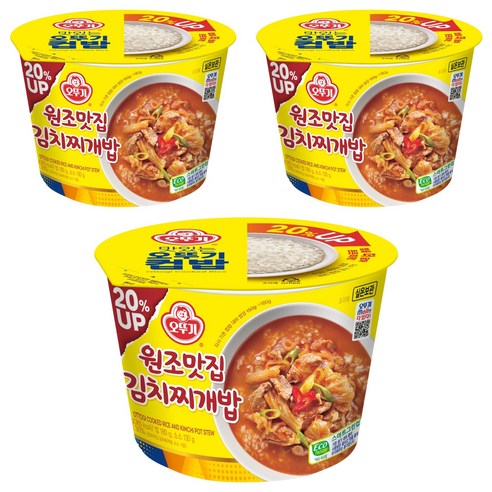 오뚜기 원조맛집 김치찌개밥, 310g, 3개 - 즉석탕/찌개 | 쿠팡
