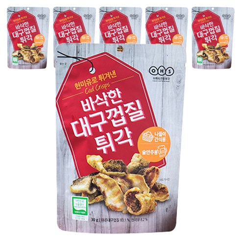 오희숙 전통부각 바삭한 대구껍질 튀각, 6개, 30g