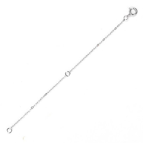 씨티컴퍼니 써지컬 스틸 목걸이 팔찌 연장 보조 체인 10cm, 실버, 1개