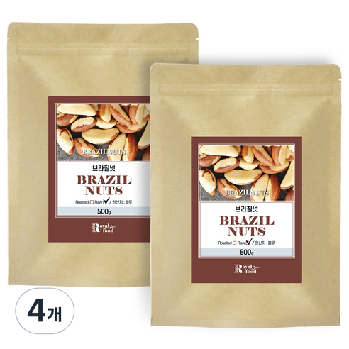 로얄푸드 브라질너트 MD, 500g, 4개
