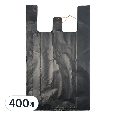 월드크린 손잡이 비닐봉투 검정, 5L, 400개