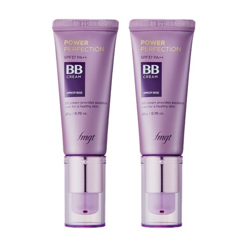 더페이스샵 fmgt 파워 퍼펙션 비비크림 SPF37 PA++, V201 에프리콧 베이지, 20g, 2개