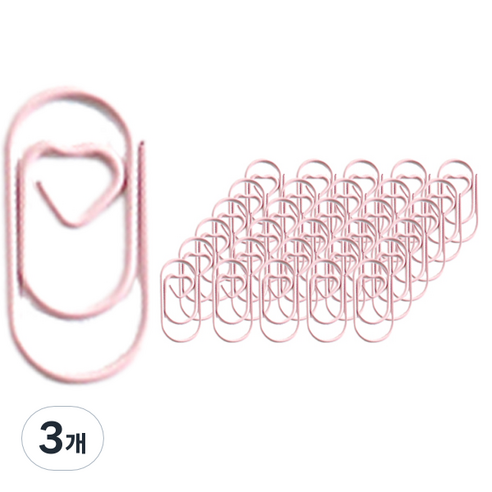 마켓감성 작은 하트 클립 핑크, 50개입, 3개