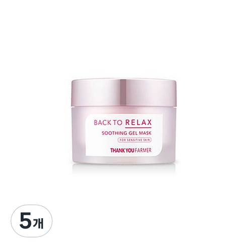 땡큐파머 백 투 릴랙스 수딩 젤 마스크, 1개입, 5개