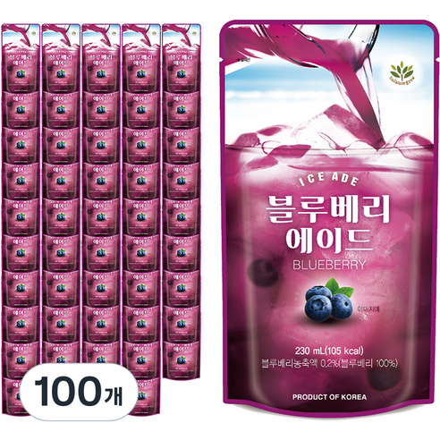 발란스그로우 블루베리 에이드, 230ml, 100개