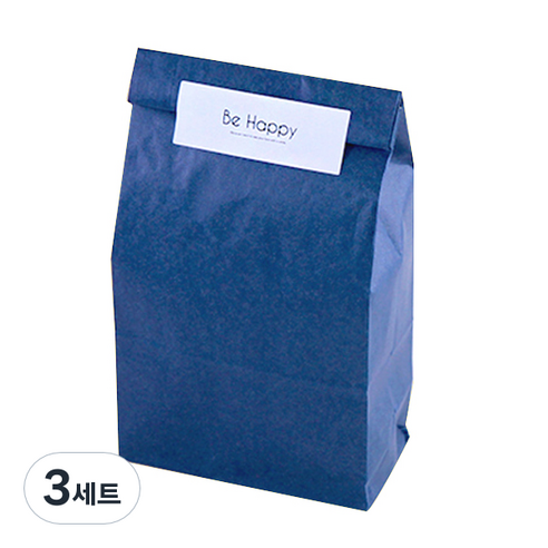 페이퍼백 특소 11 x 6 x 22.5 cm, 네이비, 3세트