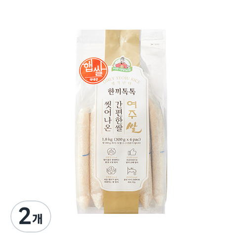 씻어나온 한끼톡톡 여주쌀 300g x 6p, 2개, 1.8kg