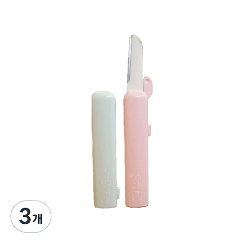 에코터치 셀프 스킨플래닝 더마플래닝 블레이드, 핑크, 3개