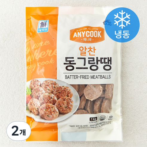 대림선 애니쿡 알찬 동그랑땡 (냉동), 1kg, 2개