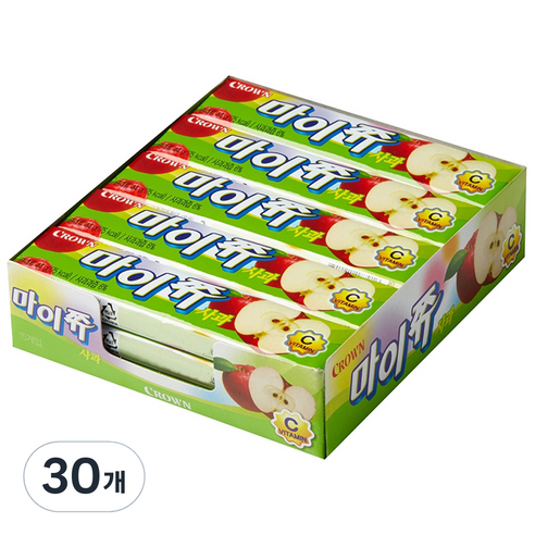 크라운 마이쮸 사과, 30개, 44g