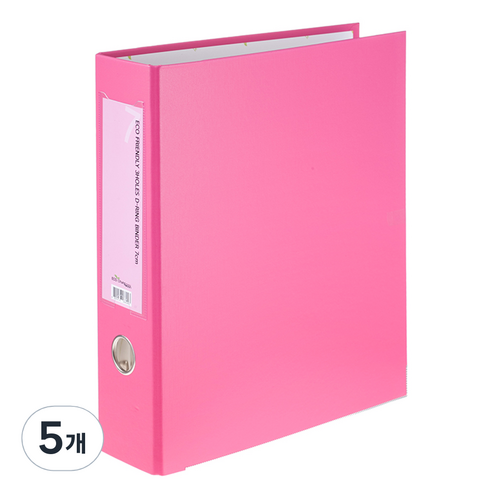 에코청운 에코 3공D링 바인다 7cm A4, 분홍, 5개