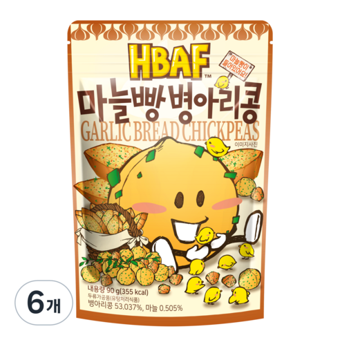 바프 마늘빵 병아리콩, 90g, 6개