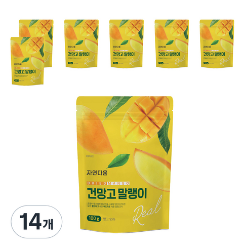자연다움 건망고 슬라이스, 14개, 100g