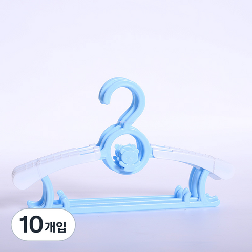 조절가능 어린이 옷걸이, 01 블루, 10개입