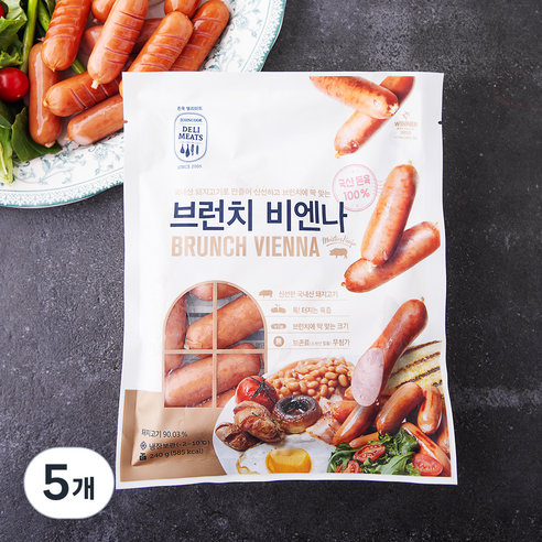 존쿡델리미트 브런치 비엔나, 240g, 1개