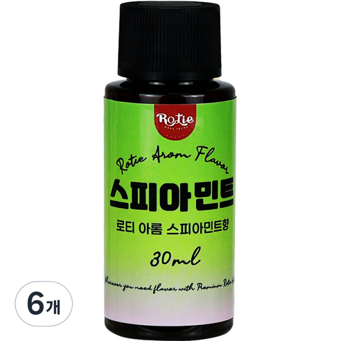 로티 식품향료 스피아민트향 아롬 30ml, 6개