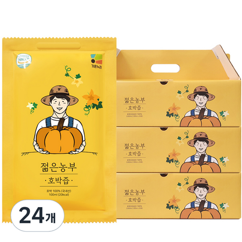 젊은농부 호박즙, 3L, 24개
