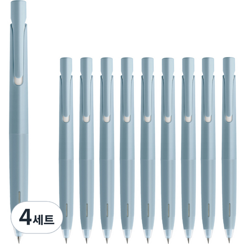 제브라 블렌 볼펜 0.5mm 10p, 라이트블루(바디) + 블랙(잉크), 4세트